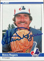 Steve Rogers Signed 1984 Fleer Baseball Card - Montreal Expos - PastPros