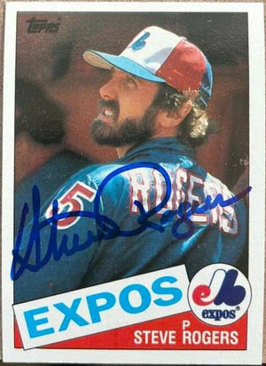 Steve Rogers Signed 1985 Topps Baseball Card - Montreal Expos