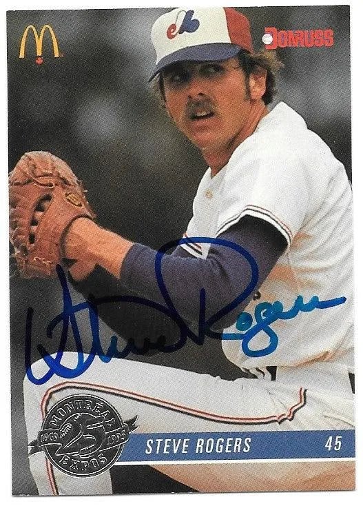 Steve Rogers Signed 1993 Donruss McDonald's Baseball Card - Montreal Expos
