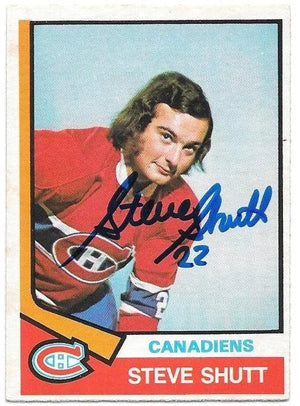 Steve Shutt Signed 1974-75 O-Pee-Chee Hockey Card - Montreal Canadiens