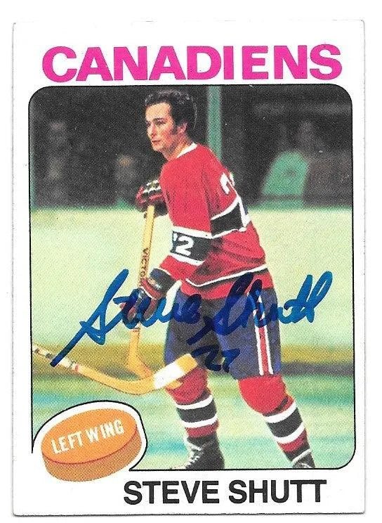 Steve Shutt Signed 1975-76 Topps Hockey Card - Montreal Canadiens