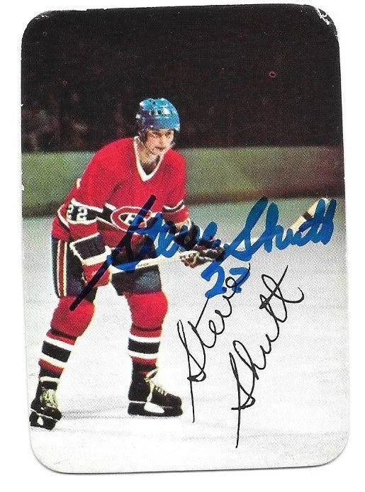 Steve Shutt Signed 1977-78 O-Pee-Chee Inserts Hockey Card - Montreal Canadiens