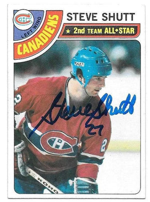 Steve Shutt Signed 1978-79 Topps Hockey Card - Montreal Canadiens