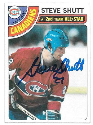Steve Shutt Signed 1978-79 Topps Hockey Card - Montreal Canadiens - PastPros