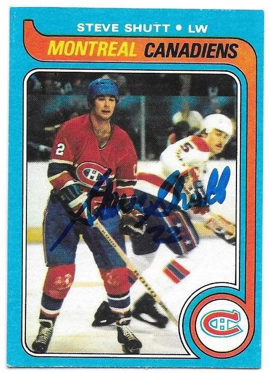 Steve Shutt Signed 1979-80 Topps Hockey Card - Montreal Canadiens