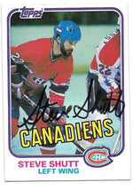 Steve Shutt Signed 1981-82 Topps Hockey Card - Montreal Canadiens - PastPros