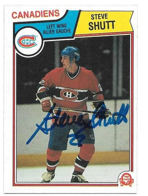 Steve Shutt Signed 1983-84 O-Pee-Chee Hockey Card - Montreal Canadiens