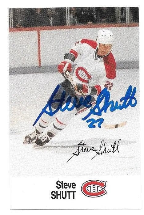 Steve Shutt Signed 1988-89 Esso NHL All-Star Collection Hockey Card - Montreal Canadiens