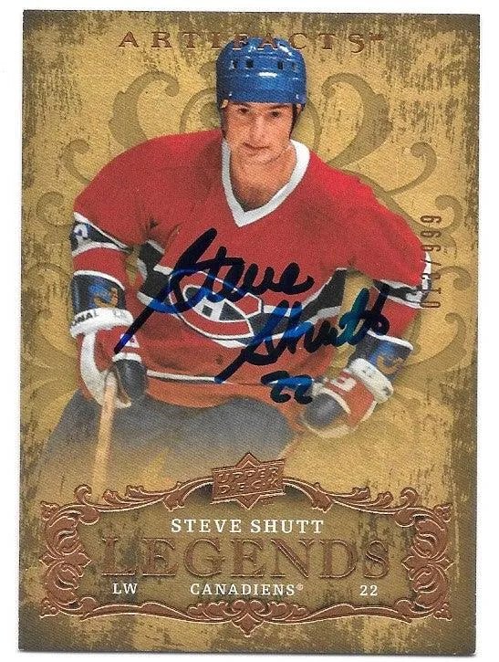 Steve Shutt Signed 2008-09 Upper Deck Artifacts Hockey Card - Montreal Canadiens
