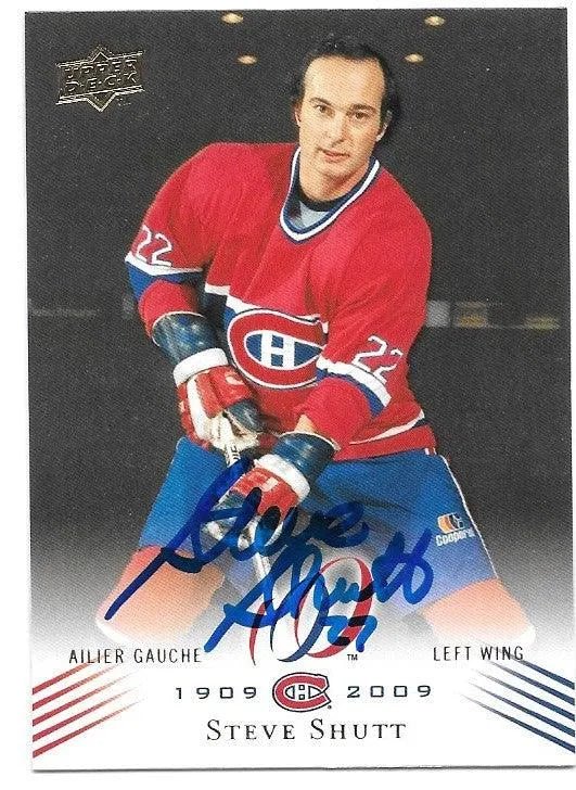 Steve Shutt Signed 2008-09 Upper Deck Centennial Hockey Card - Montreal Canadiens