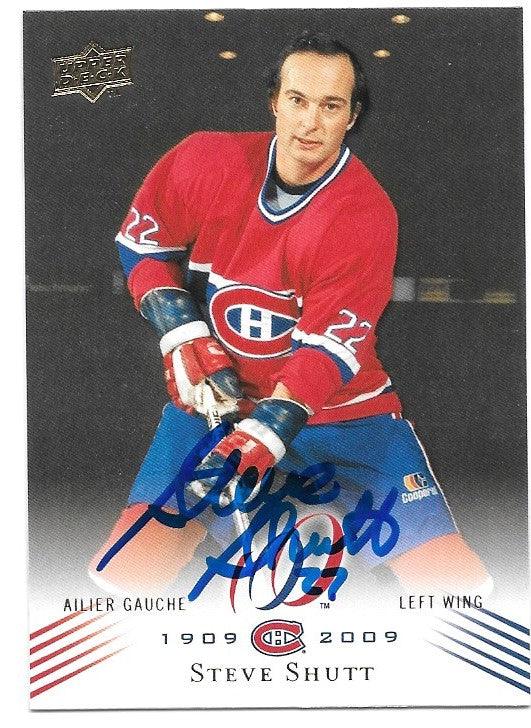 Steve Shutt Signed 2008-09 Upper Deck Centennial Hockey Card - Montreal Canadiens - PastPros