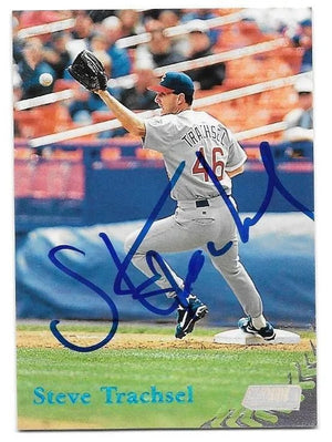 Steve Trachsel Signed 1998 Stadium Club Baseball Card - Chicago Cubs