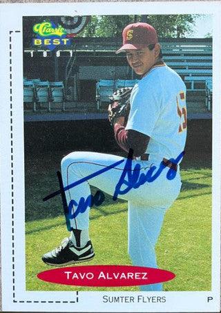 Tavo Alvarez Signed 1991 Classic Best Baseball Card - Sumter Flyers - PastPros