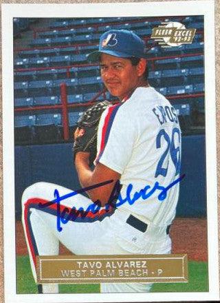 Tavo Alvarez Signed 1992-93 Fleer Excel Baseball Card - Montreal Expos - PastPros