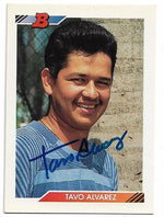 Tavo Alvarez Signed 1992 Bowman Baseball Card - Montreal Expos - PastPros