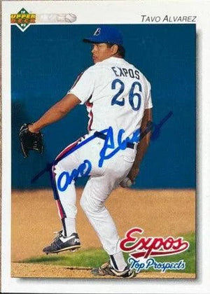 Tavo Alvarez Signed 1992 Upper Deck Minors Baseball Card - Montreal Expos