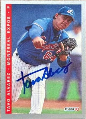 Tavo Alvarez Signed 1993 Fleer Final Edition Baseball Card - Montreal Expos