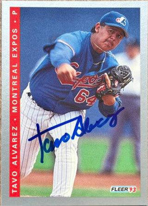 Tavo Alvarez Signed 1993 Fleer Final Edition Baseball Card - Montreal Expos - PastPros