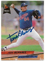 Tavo Alvarez Signed 1993 Fleer Ultra Baseball Card - Montreal Expos
