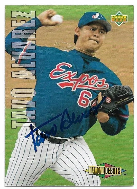 Tavo Alvarez Signed 1993 Upper Deck Baseball Card - Montreal Expos
