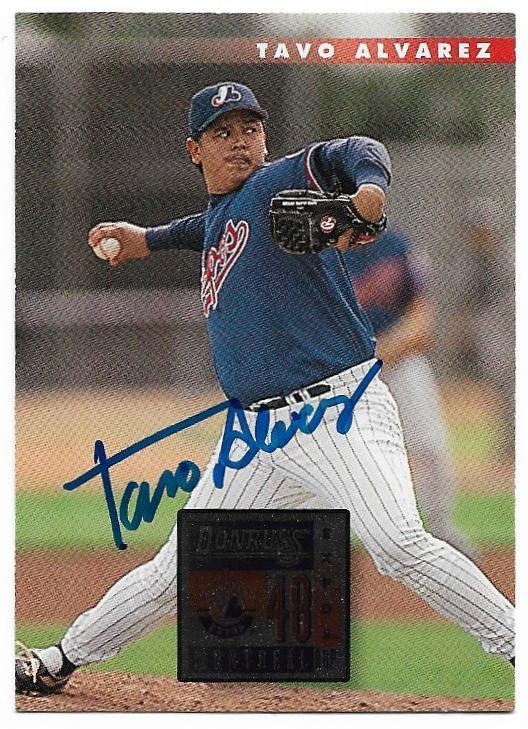 Tavo Alvarez Signed 1996 Donruss Baseball Card - Montreal Expos - PastPros