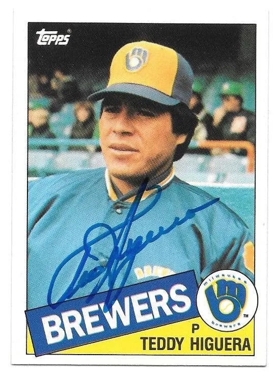 Ted Higuera Signed 1985 Topps Traded Baseball Card - Milwaukee Brewers