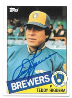 Ted Higuera Signed 1985 Topps Traded Baseball Card - Milwaukee Brewers