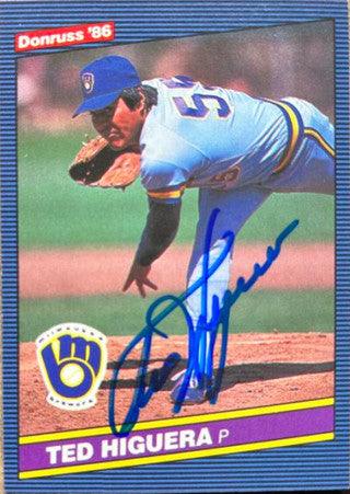 Ted Higuera Signed 1986 Donruss Baseball Card - Milwaukee Brewers - PastPros