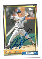 Ted Higuera Signed 1992 Topps Baseball Card - Milwaukee Brewers