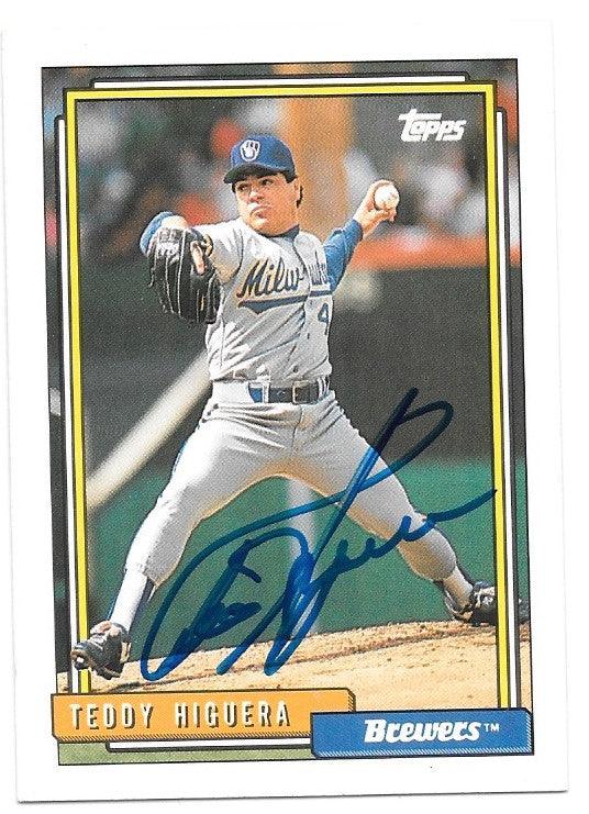 Ted Higuera Signed 1992 Topps Baseball Card - Milwaukee Brewers - PastPros