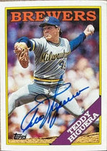 Ted Higuera Signed 2016 Topps Archives 65th Anniversary Baseball Card - Milwaukee Brewers