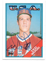 Ted Wood Signed 1988 Topps Baseball Card - Team USA - PastPros