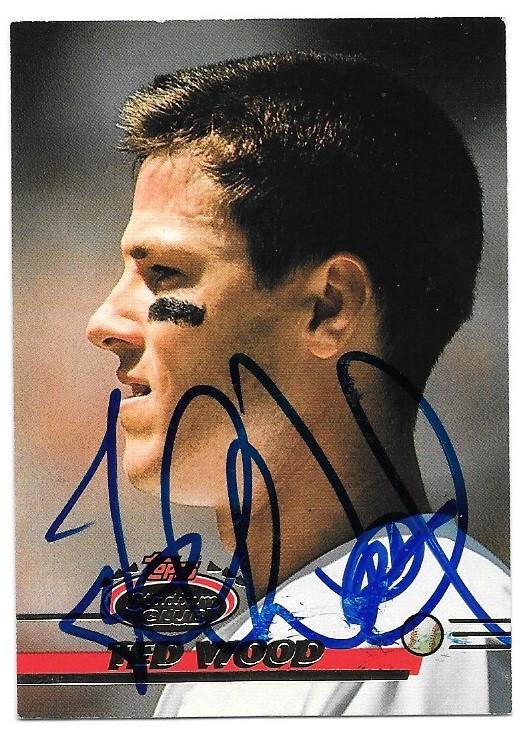 Ted Wood Signed 1993 Stadium Club Baseball Card - San Francisco Giants - PastPros
