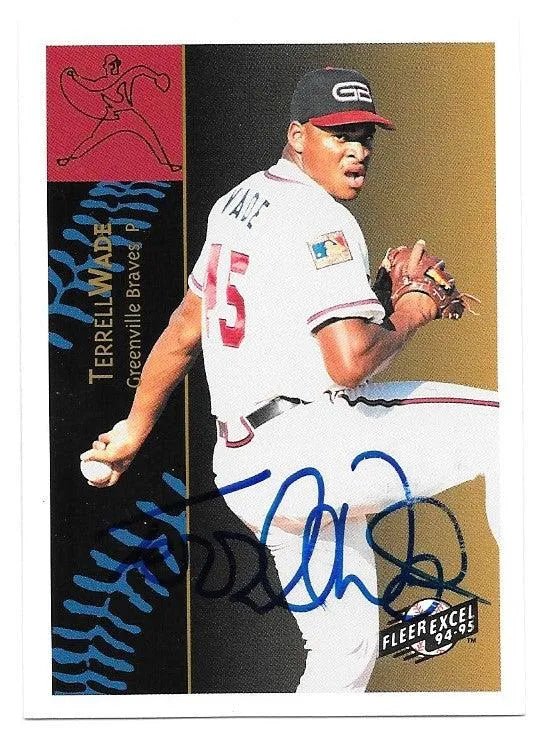 Terrell Wade Signed 1994-95 Fleer Excel Baseball Card - Greenville Braves