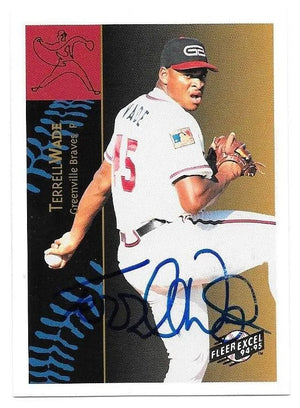 Terrell Wade Signed 1994-95 Fleer Excel Baseball Card - Greenville Braves