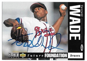 Terrell Wade Signed 1994 Collector's Choice Baseball Card - Atlanta Braves