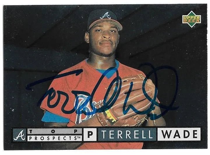Terrell Wade Signed 1994 Upper Deck Baseball Card - Atlanta Braves