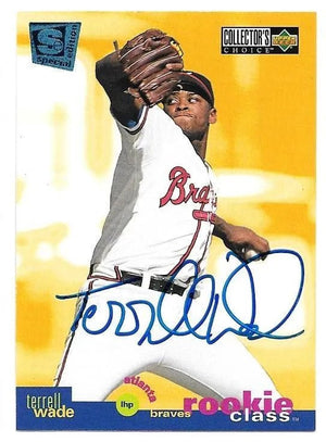 Terrell Wade Signed 1995 Collector's Choice SE Baseball Card - Atlanta Braves