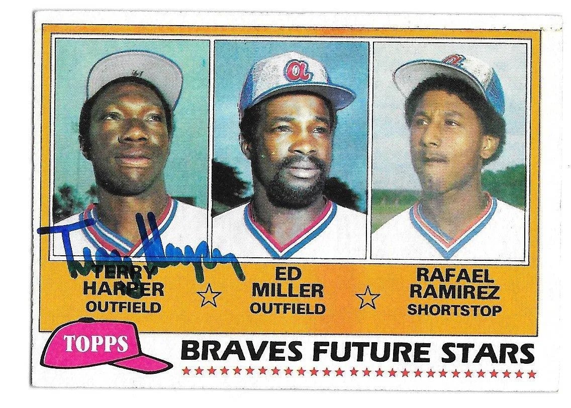 Terry Harper Signed 1981 Topps Baseball Card - Atlanta Braves