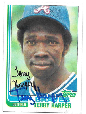 Terry Harper Signed 1982 Topps Baseball Card - Atlanta Braves