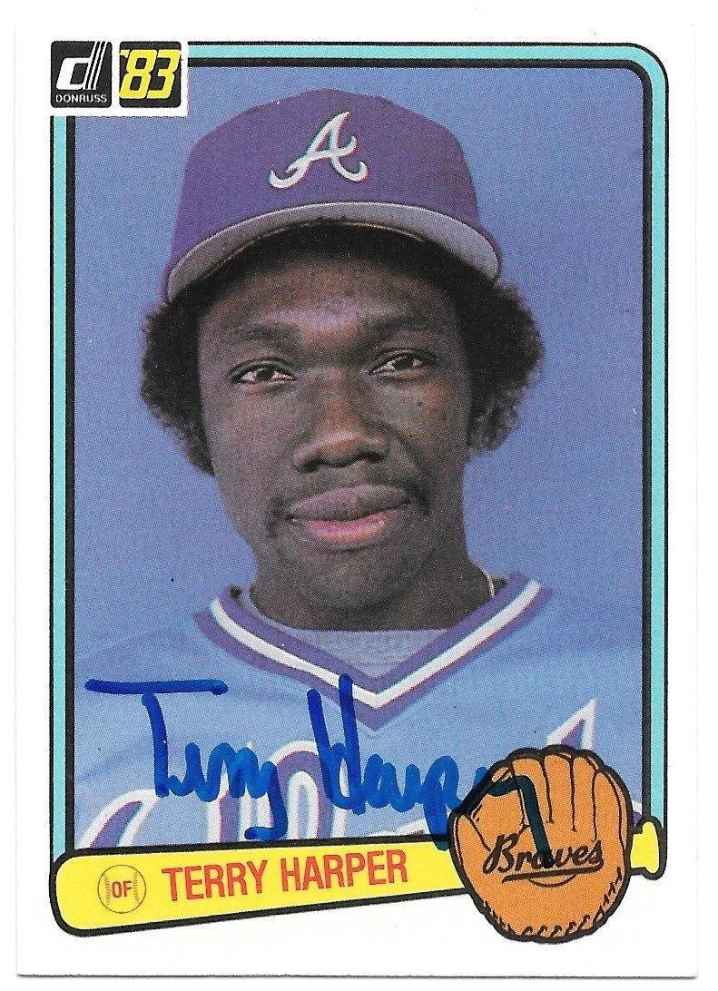 Terry Harper Signed 1983 Donruss Baseball Card - Atlanta Braves