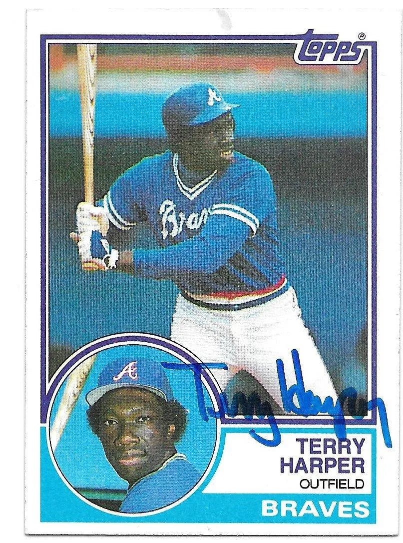 Terry Harper Signed 1983 Topps Baseball Card - Atlanta Braves