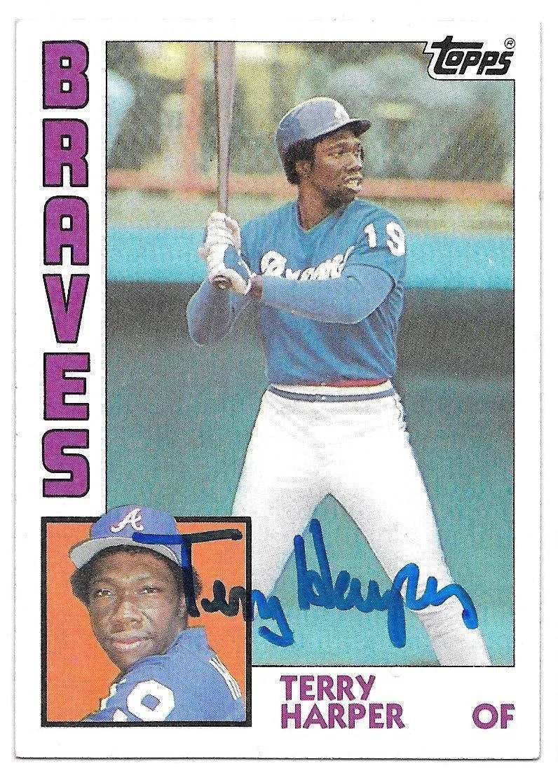 Terry Harper Signed 1984 Topps Baseball Card - Atlanta Braves