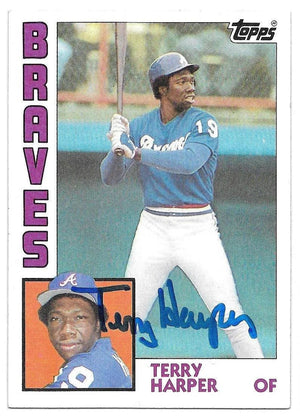 Terry Harper Signed 1984 Topps Baseball Card - Atlanta Braves