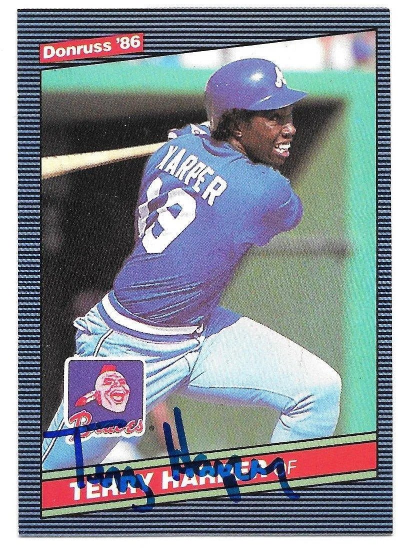 Terry Harper Signed 1986 Donruss Baseball Card - Atlanta Braves