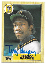 Terry Harper Signed 1987 Topps Baseball Card - Pittsburgh Pirates