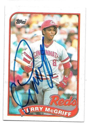 Terry McGriff Signed 1989 Topps Baseball Card - Cincinnati Reds