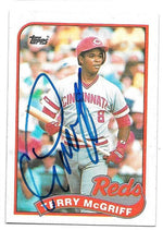 Terry McGriff Signed 1989 Topps Baseball Card - Cincinnati Reds - PastPros