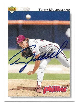 Terry Mulholland Signed 1992 Upper Deck Baseball Card - Philadelphia Phillies