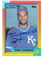 Terry Shumpert Signed 1990 Topps Baseball Card - Kansas City Royals